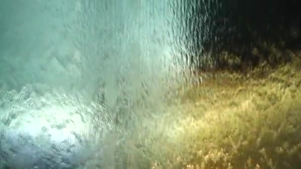 Hd dinner slow water curtain close up abstrakter Hintergrund — Stockvideo