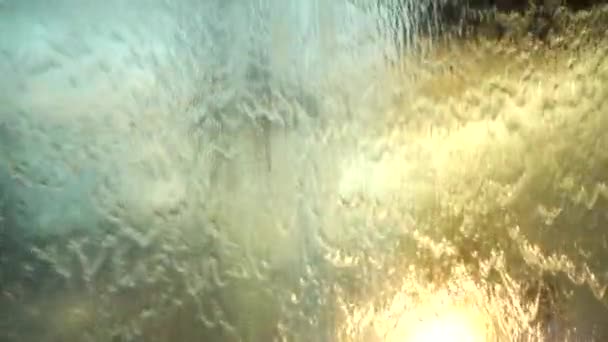 HD Supper zacht water gordijn close-up abstracte, achtergrond — Stockvideo