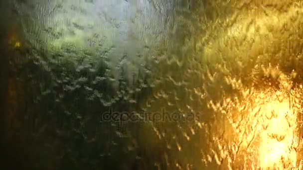 HD kvällsmat långsam vatten gardin närbild abstrakt, bakgrund — Stockvideo