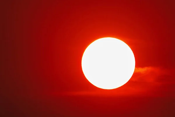 Rote Volle Sonne Natur Freien Sommer — Stockfoto