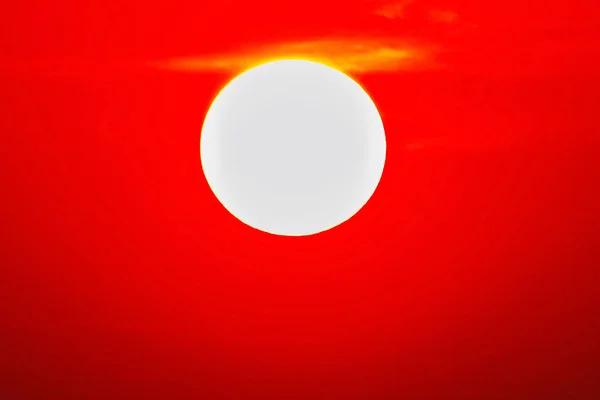 Rote Volle Sonne Natur Freien Sommer — Stockfoto