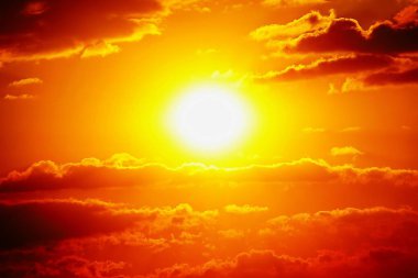 Günbatımı gökyüzü turuncu turuncu gökyüzü açık yaz doğa                             