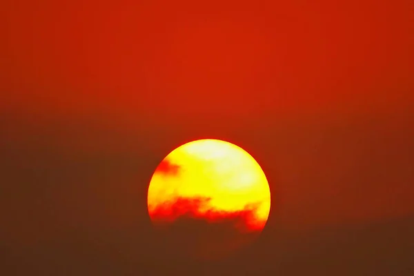 Sonnenuntergang Himmel Orange Himmel Orange Sommer Natur — Stockfoto