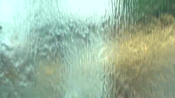 Water Gordijn Close Abstracte Achtergrond — Stockvideo