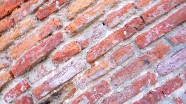 100 yaşından daha eski olan 4k tuğla duvar vintage iç tasarım arka plan ve doku