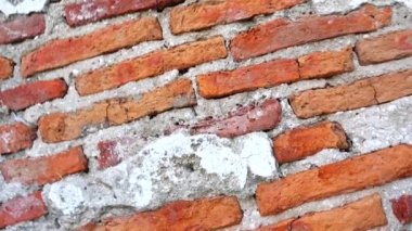  100 yaşından daha eski olan 4k tuğla duvar vintage iç tasarım arka plan ve doku