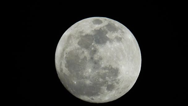 Луна Ночи Темное Небо — стоковое видео