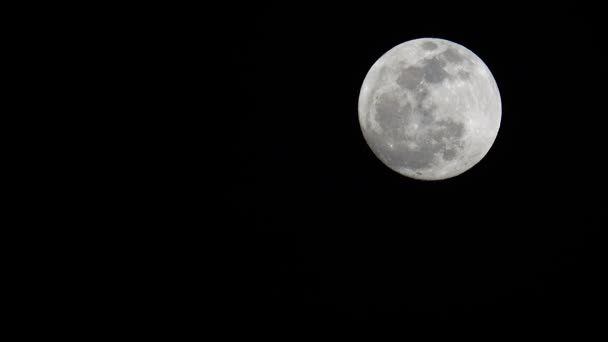 Luna Noche Cielo Oscuro — Vídeos de Stock