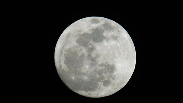 Luna Nella Notte Cielo Buio — Video Stock