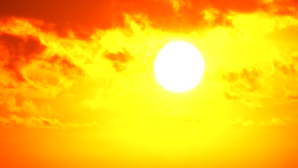Západ Slunce Soumrak Oranžová Žlutá Obloha Modrá Krásná Fialová Příroda — Stock video