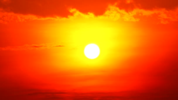 Закат Светло Оранжевое Желтое Небо Красивый Фиолетовый Фон Природы — стоковое видео