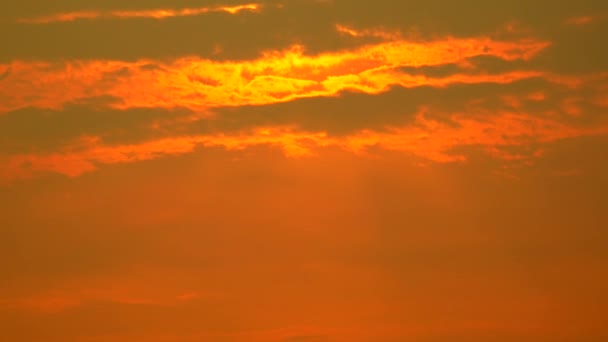 Sunset Twilight Orange Gul Himmel Blå Vacker Lila Natur Bakgrund — Stockvideo