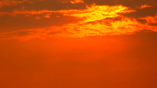 Coucher Soleil Crépuscule Orange Jaune Ciel Bleu Beau Fond Nature — Video