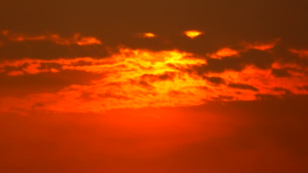 Zonsondergang Twilight Oranje Gele Hemel Blauw Prachtige Paarse Natuur Achtergrond — Stockvideo