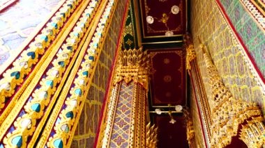 K Ratchabophit pencere tapınağı iç mimari din 151 yılı aşkın süredir Bangkok Tayland 'da halka açık
