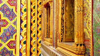 K Ratchabophit pencere tapınağı iç mimari din 151 yılı aşkın süredir Bangkok Tayland 'da halka açık