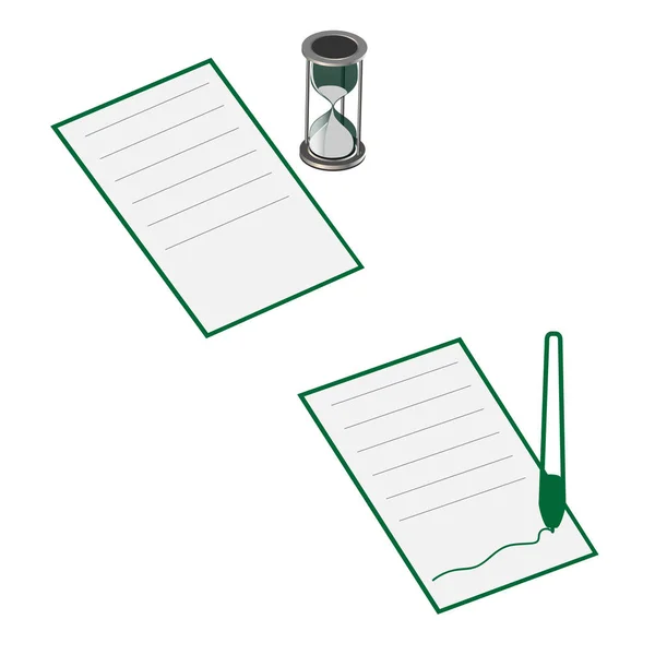 Liste Denetimi İşaretli Kalem Saat Simgesi Vektörü. Zaman Uyumlu İş Resimleri. Logo Simgesini Test Et.