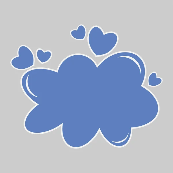Бесшовный рисунок с милыми облаками и сердцами. Орнамент для детского текстиля. Плоский стиль. Вектор . — стоковый вектор