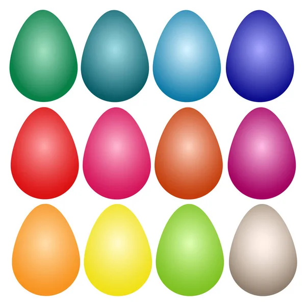 Colored easter eggs. Vector illustration — Stock Vector