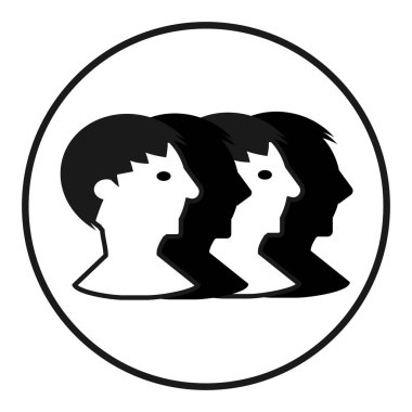 Siyah kullanıcı grubu simgesi beyaz arkaplanda izole edildi. İş simgesi - kullanıcı profili simgesi. Düğmeler için siyah simge ayarlayın. İş ve finans kişilerinin temsili. Sosyal ağ peo