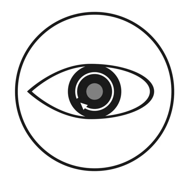 Icono de ojo, icono plano para el logotipo, símbolo de signo de vector — Archivo Imágenes Vectoriales