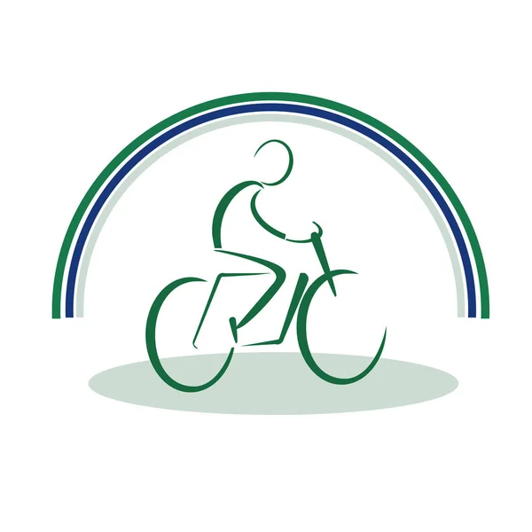 Web Bisiklet stili sembol, bisikletçi silueti, bisiklet logosu