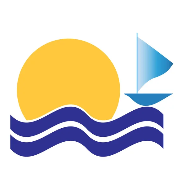 Logo Sonne Und Meer — Stockvektor