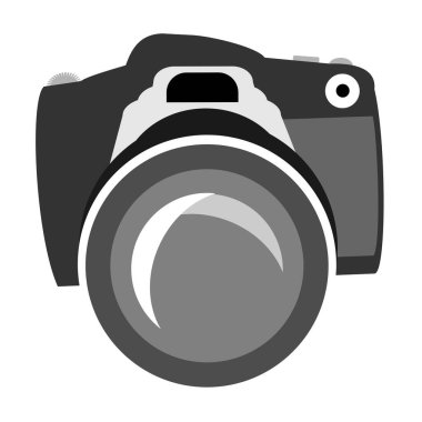 Fotoğraf stüdyosu logosu için basit bir görüntü. Vektör illüstrasyonu 