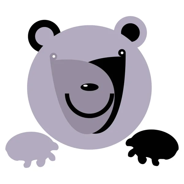 Odizolowane Logo Wektora Pandy Ilustracja Zwierzęcia Witaj Ikonie Uśmiechnięty Obraz — Wektor stockowy