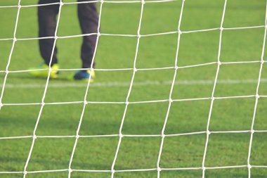 Bazı futbolcuların antrenman yaptığı futbol kalesi.