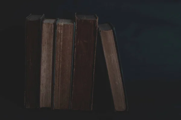 Old Vintage Books Dark Background — Stock Photo, Image