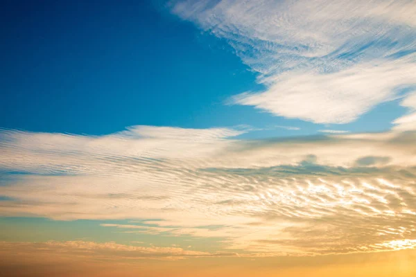 Beautiful golden sky cloud with sunset. Beautiful sky background.