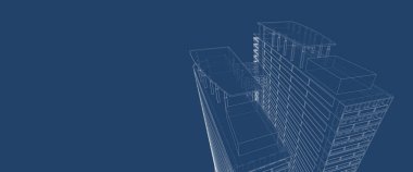 Sancak arkaplan, modern şehir mimarisi soyut arkaplan