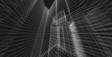 Soyut mimari kablo arkaplan tasarımı.