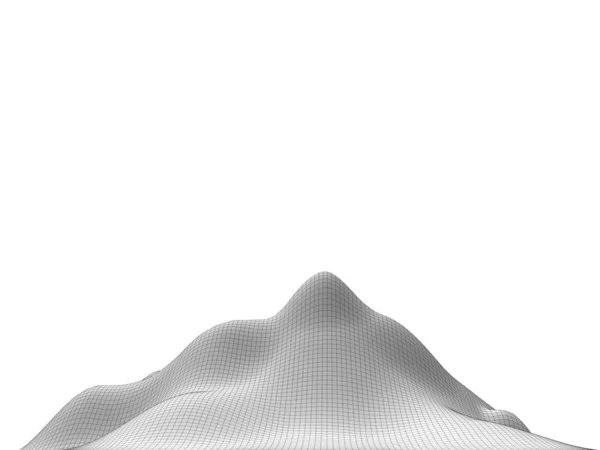 Abstrakte Drahtgitter Hintergrund. 3D Gitter Illustration Landschaft. Nein. — Stockfoto