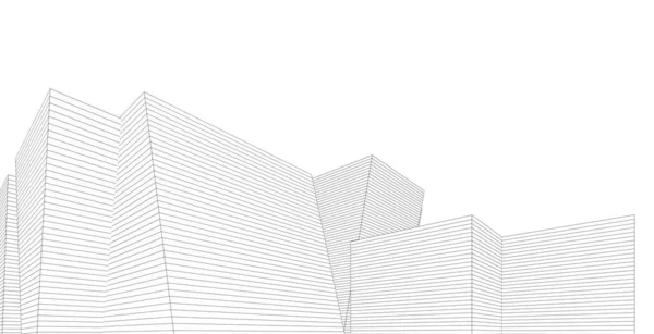 Abstrakt Bakgrund Modern Arkitektur Landskap Linjer — Stockfoto