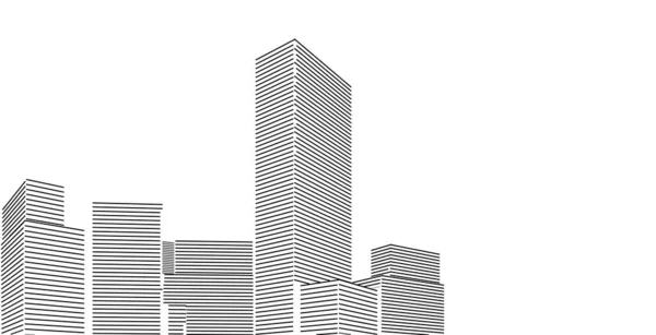 Будівля Архітектури Ілюстрація Сучасна Міська Архітектура Абстрактний Дизайн Фону — стокове фото