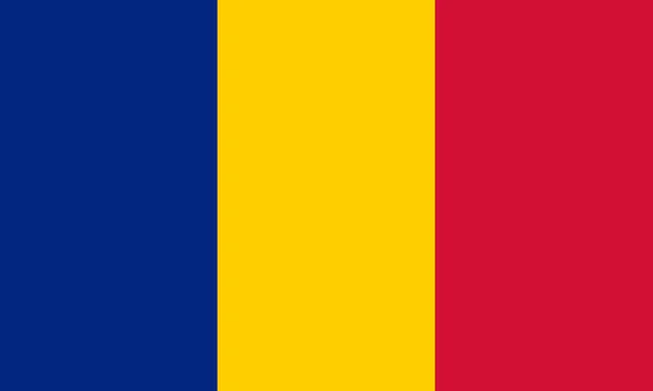 Düz Romanya bayrağı — Stok fotoğraf