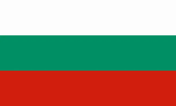 Plat Bulgaarse vlag — Stockfoto
