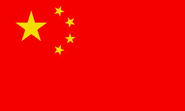 Flache chinesische Flagge — Stockfoto