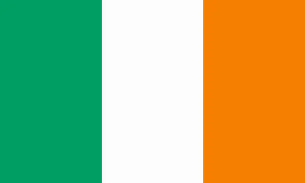 Bandera irlandesa plana — Foto de Stock