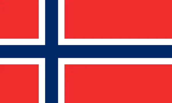 Flat norwegian flag — Stock Photo, Image