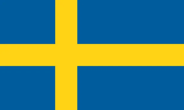 Bandera sueca plana —  Fotos de Stock