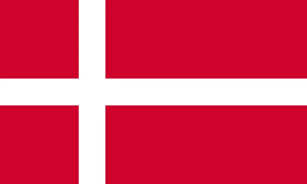 Flat danish flag — Stock Photo, Image