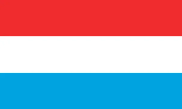Plochá Lucemburský vlajka — Stock fotografie