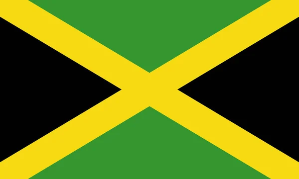 Flache jamaikanische Flagge — Stockfoto