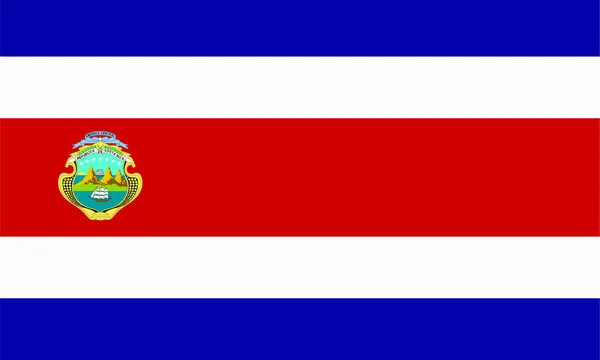 Flat costa rican flag — Stock Photo, Image