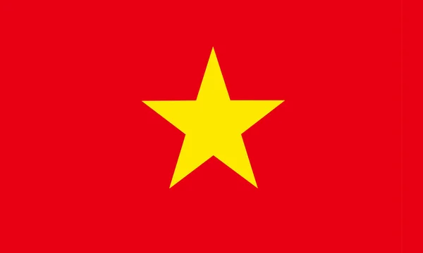 Flache vietnamesische Flagge — Stockfoto