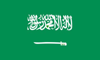 düz Suudi Arabistan bayrağı