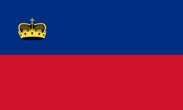 Bandeira liechtenstein plana — Fotografia de Stock